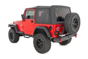 Jeep Wrangler Nerf Steps - Full Length - Rough Country - Bolt-On with Integrated Stone Guards - '97-'06